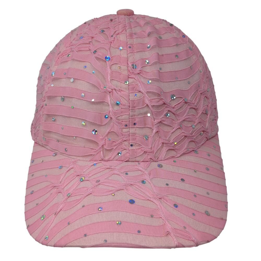 The Alabama Girl Strapback Baseball Cap Pink One Size Adjustable Sequin Blank